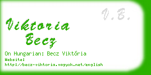 viktoria becz business card